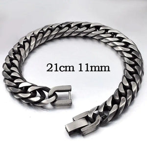 Stainless Steel Curb Dome Link Wristband Jewelry