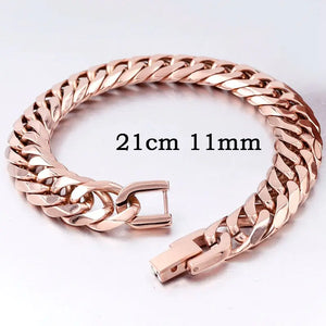 Stainless Steel Curb Dome Link Wristband Jewelry